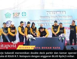 Subandi Resmikan Parkir dan Bedah Jantung RSUD Notopuro