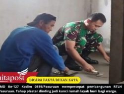Satgas TMMD Kebut RTLH Wonosari Pasuruan