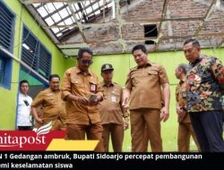 Atap SMPN 1 Gedangan Ambruk, Bupati Gerak Cepat