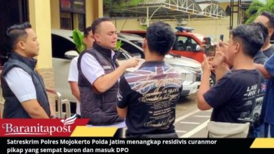 Residivis Curanmor Pic up Mojokerto Akhirnya Dibekuk