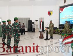 Danrem 084 Pimpin Kenaikan Pangkat dan Halalbihalal Prajurit