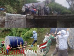 Sinergi Babinsa dan Masyarakat Ganti Tandon Air