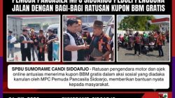 SPBU Sumorame Dipadati Ratusan Warga Sabar Antri Kupon BBM Gratis