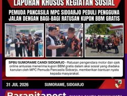 SPBU Sumorame Dipadati Ratusan Warga Sabar Antri Kupon BBM Gratis