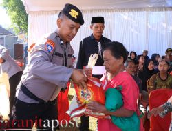 Polres Ngawi Bagikan 500 Sembako, Warga Bringin Rasakan Kepedulian Nyata