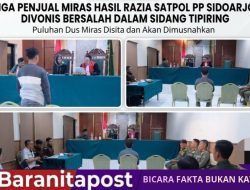 Tiga Penjual Miras Ilegal Sidoarjo Resmi Divonis Hakim