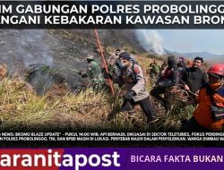 Api Kepung Kawasan Bromo, Polres Probolinggo Turunkan Tim Besar