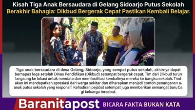 Dari Putus Sekolah Menuju Bangku Pendidikan, Tiga Anak Gelang Sidoarjo Kembali Berharap