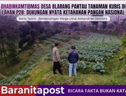 Akktivitas Bhabinkamtibmas Monitoring lahan Pekarangan Pangan Bergizi Desa Blarang,