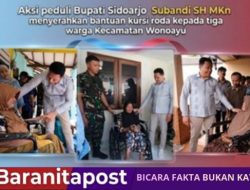 Tiga Warga Sumringah Dapat Bantuan Kursi Roda