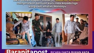 Tiga Warga Sumringah Dapat Bantuan Kursi Roda