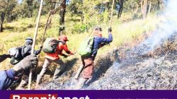 Polsek Nongkojajar Antisipasi Karhutla Malang Merembet Pasuruan