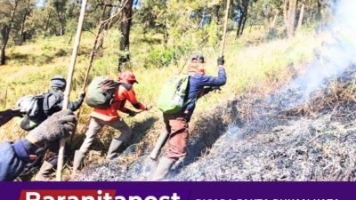Polsek Nongkojajar Antisipasi Karhutla Malang Merembet Pasuruan
